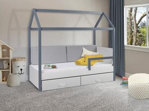 Dětská postel s madlem Fitonia II 80, Barva:: grafit / bílá Mirjan24 5902928312058