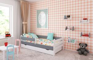 Babywoods Dětská postel Rysio Velikost postele: 140x80, Barevné provedení: Šedá, Provedení postele: S šuplíkem
