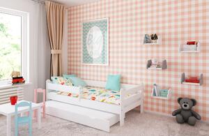 Babywoods Dětská postel Rysio Velikost postele: 180x80, Barevné provedení: Bílá, Provedení postele: S přistýlkou (bez matrace)