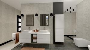 Koupelnový nábytek Summer 2, Sifon k umyvadlu: ano, Barva: grafit + bílý lesk + zrcadlo Mirjan24 5902928093612