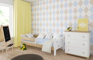 Babywoods Dětská postel Kamil Velikost postele: 140x80, Barevné provedení: Dub, Provedení postele: Bez šuplíku