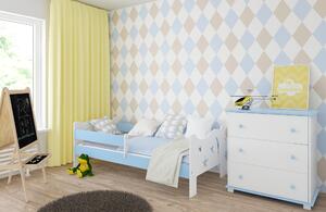Babywoods Dětská postel Kamil Velikost postele: 140x80, Barevné provedení: Modrá, Provedení postele: Bez šuplíku