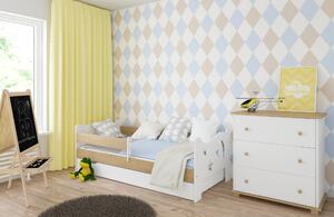 Babywoods Dětská postel Kamil Velikost postele: 140x80, Barevné provedení: Dub, Provedení postele: S šuplíkem