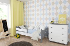 Babywoods Dětská postel Kamil Velikost postele: 140x80, Barevné provedení: Šedá, Provedení postele: Bez šuplíku