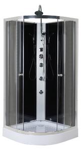D‘Eluxe Hydromasážní Sprchový Box AV01A8822 80x80x225cm, posuvné dveře, čiré sklo, 4mm