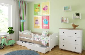 Babywoods Dětská postel Laura Velikost postele: 160x80, Barevné provedení: Dub, Provedení postele: Dva menší šuplíky