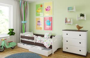 Babywoods Dětská postel Laura Velikost postele: 160x80, Barevné provedení: Ořech, Provedení postele: Dva menší šuplíky