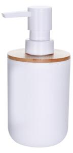 Orion Dávkovač mýdla, bílý, bambus, kulatý WHITNEY 0,33 l