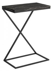 Příruční stolek Kadyks, Barvy police: černý / tmavý mramor Mirjan24 5902928126075