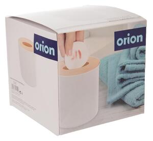 Orion Mini - odpadkový koš, bílý kosmetický koš s bambusem, WHITNEY