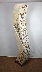 Stojacií lampa bílá - WAWE z pravé perleti, 150 cm