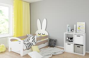 Babywoods Dětská postel Králíček Velikost postele: 140x80, Barevné provedení: Dub, Provedení postele: S šuplíkem