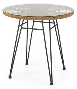 HALMAR Konferenční stolek Zinna syntetický ratan/černá