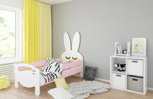 Babywoods Dětská postel Králíček Velikost postele: 140x80, Barevné provedení: Růžová, Provedení postele: Bez šuplíku