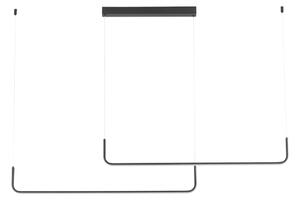 Černé kovové závěsné LED světlo Nova Luce Strita 150 cm