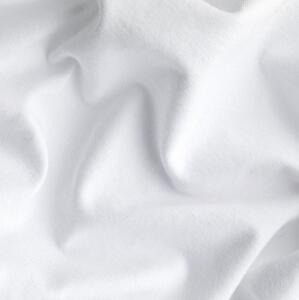 Jersey prostěradlo na jednolůžko - 90 x 200 cm + 30 cm - bílé - 100% bavlna