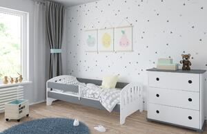 Babywoods Dětská postel Klasik Velikost postele: 140x80, Barevné provedení: Šedá, Provedení postele: Bez šuplíku