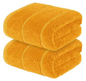 LIVARNO home Froté ručník, 50 x 90 cm, 2 kusy (žlutá) (100352692004)