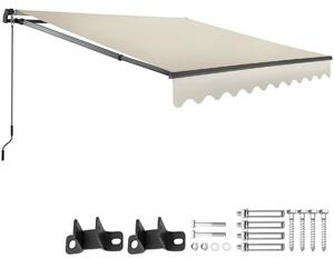 Tectake Výsuvná markýza Ornella s držákem na zeď - 250 x 200 cm,béžová