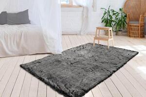 KOBEREC S VYSOKÝM VLASEM, 80/150 cm antracitová - Online Only koberce & rohožky, Online Only