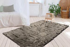 KOŽEŠINOVÝ KOBEREC, 80/150 cm, hnědá, olivově zelená - Online Only koberce & rohožky, Online Only
