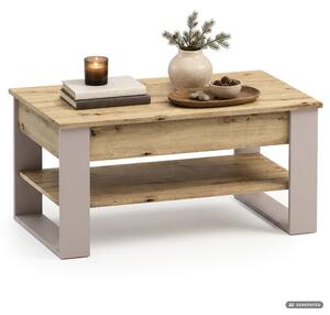 Konferenční stolek DENVER s výklopnou deskou, dub artisan / kašmírové nohy
