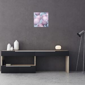 Abstraktní obraz - Pastelové koule (30x30 cm)
