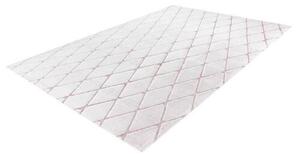 KOBEREC S VYSOKÝM VLASEM, 80/150 cm růžová, bílá - Online Only koberce & rohožky, Online Only
