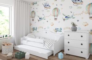 Babywoods Dětská postel Franio Velikost postele: 180x80, Barevné provedení: Bílá, Provedení postele: S přistýlkou (bez matrace)