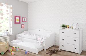 Babywoods Dětská postel Zuzana Velikost postele: 180x80, Barevné provedení: Bílá, Provedení postele: S přistýlkou (bez matrace)