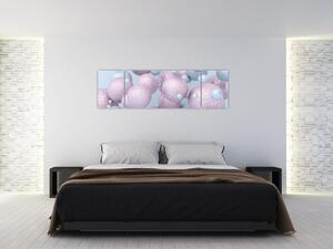 Abstraktní obraz - Pastelové koule (170x50 cm)