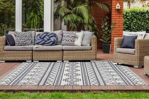 VENKOVNÍ KOBEREC, 80/150 cm antracitová, krémová - Online Only koberce & rohožky, Online Only