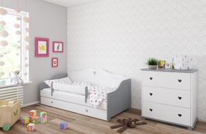 Babywoods Dětská postel Zuzana Velikost postele: 140x80, Barevné provedení: Šedá, Provedení postele: S šuplíkem