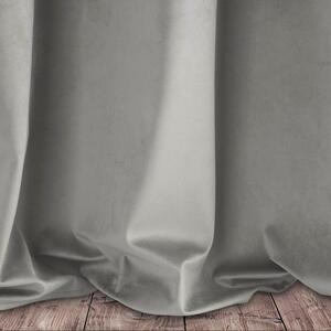 Sametový závěs šedé barvy PIERRE 140x250 cm