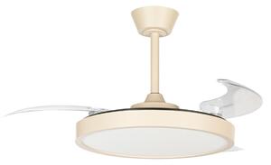 Stropní ventilátor Orasu s LED osvětlením, Ø 107 cm, béžový, CCT – Lindby Lindby, Orasu, Béžová, Obývací pokoj, Kov, Moderní