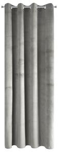 Sametový závěs šedé barvy PIERRE 140x250 cm