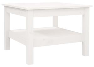 Konferenční stolek bílý 55 x 55 x 40 cm masivní borové dřevo