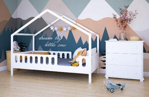 Babywoods Dětská postel domeček Leo Velikost postele: 160x80, Provedení postele: Bez šuplíku