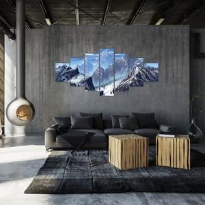 Obraz - Malované hory (210x100 cm)