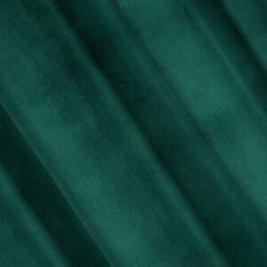 Zelený sametový závěs na kroužcích MILO 140x250 cm