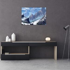 Obraz - Malované hory (70x50 cm)