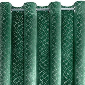 Zelený zatemňovací závěs na kroužcích MOLY 140x250 cm