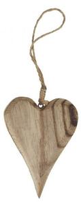 Ozdoba srdce, dřevěné, rozměr 7.5 x 10 cm, hnědé