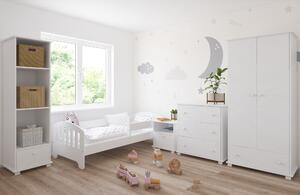 Babywoods Dětská sestava Klasik včetně postele s úložným prostorem ( 5 el. ) Velikost postele: 140x80, Barevné provedení: Bílá