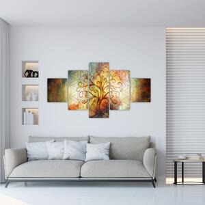 Abstraktní obraz stromu (125x70 cm)