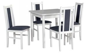 Jídelní stůl se 4 židlemi - AL27, Barva dřeva: ořech-L, Potah: Hygge D20 Mirjan24 5903211289255