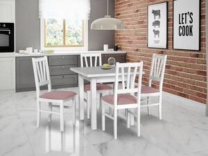 Rozkládací stůl se 4 židlemi - AL26, Barva dřeva: bílá-L, Potah: 25x - Paros 2 Mirjan24 5902928074895