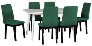 Rozkládací stůl se 6 židlemi - AL45, Potah: 25x - Paros 2, Barvy nožiček: Bíla Mirjan24 5902928091441
