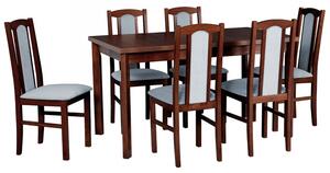 Rozkládací stůl se 6 židlemi AL31, Barva dřeva: bílá-L, Potah: 11 - Inari 96 Mirjan24 5902928270440