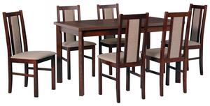 Rozkládací stůl se 6 židlemi AL32, Barva dřeva: ořech-L, Potah: 5 - Inari 23 Mirjan24 5902928133158